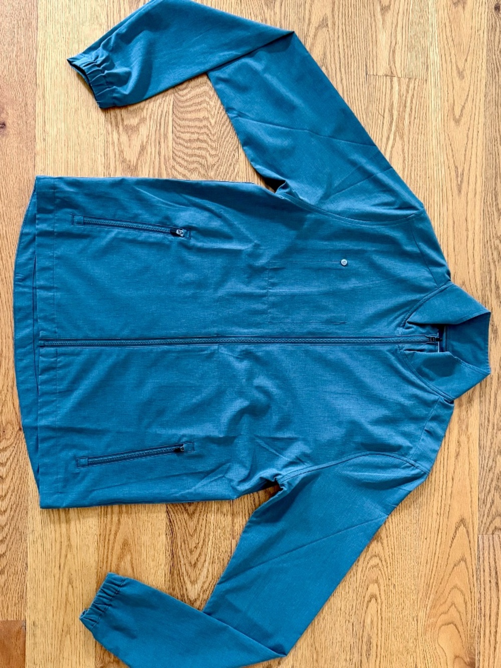 NWOT Vuori Mens Venture Track Jacket in Agate Green Linen Texture (Size Small) - Picture 3 of 10